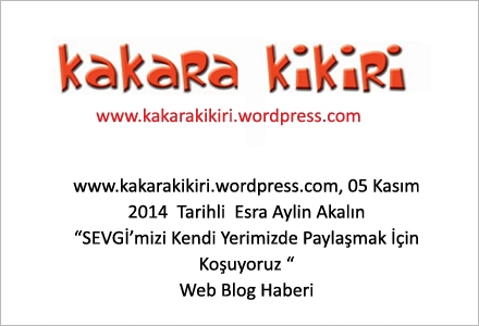 www.kakarakikiri.wordpress.com 05 Kasım 2014 Tarihli Esra Aylin Akalın SEVGİ’mizi Kendi Yerimizde Paylaşmak İçin Koşuyoruz Web Blog Haberi